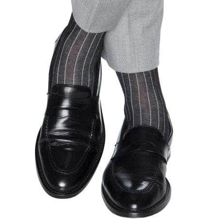 Black with Grey Stripe