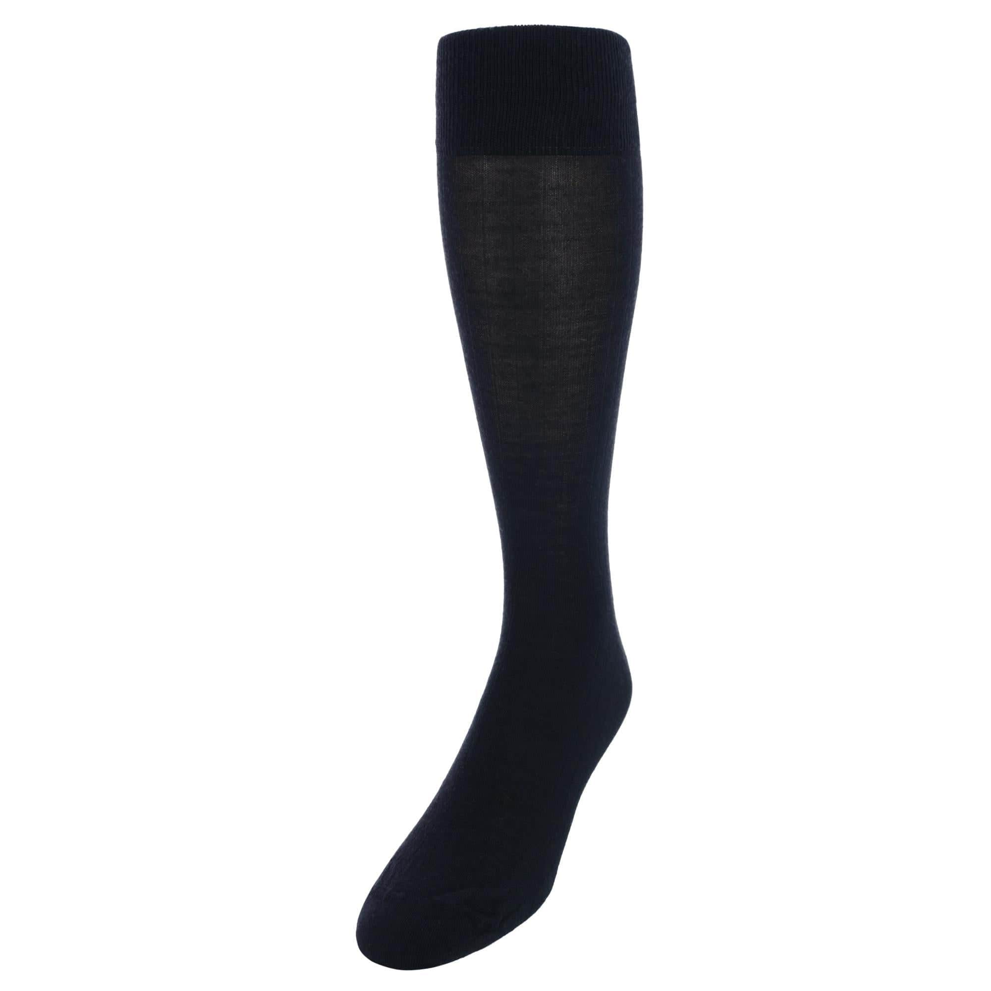 Sutton Over The Calf Fine Merino Wool Socks - Black