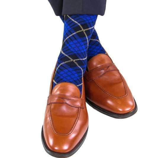 Clematis Blue/Navy/Yolk Tartan Plaid