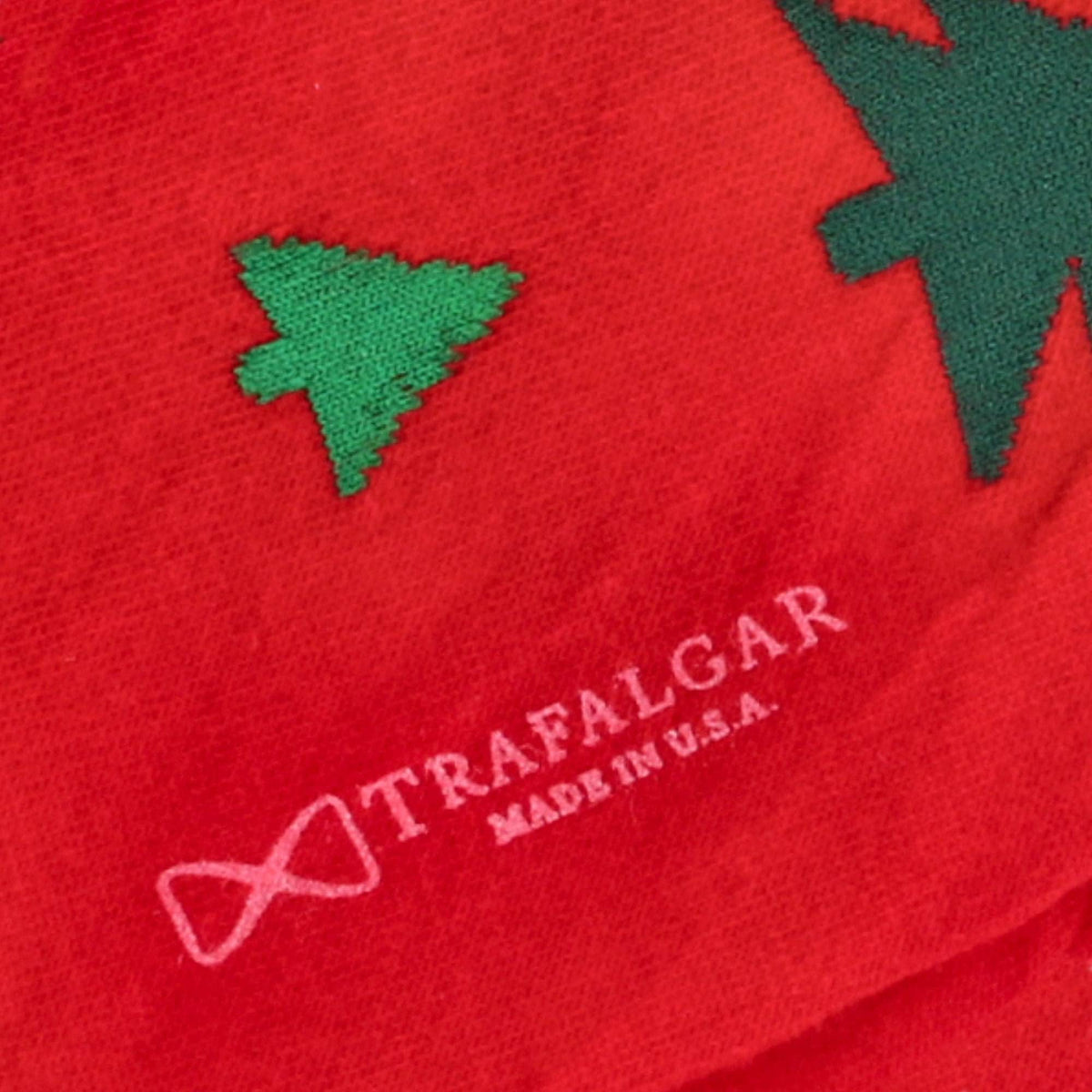 Holiday Tree Farm Novelty Merino Wool Mid Calf Socks (1 Pair) - Red