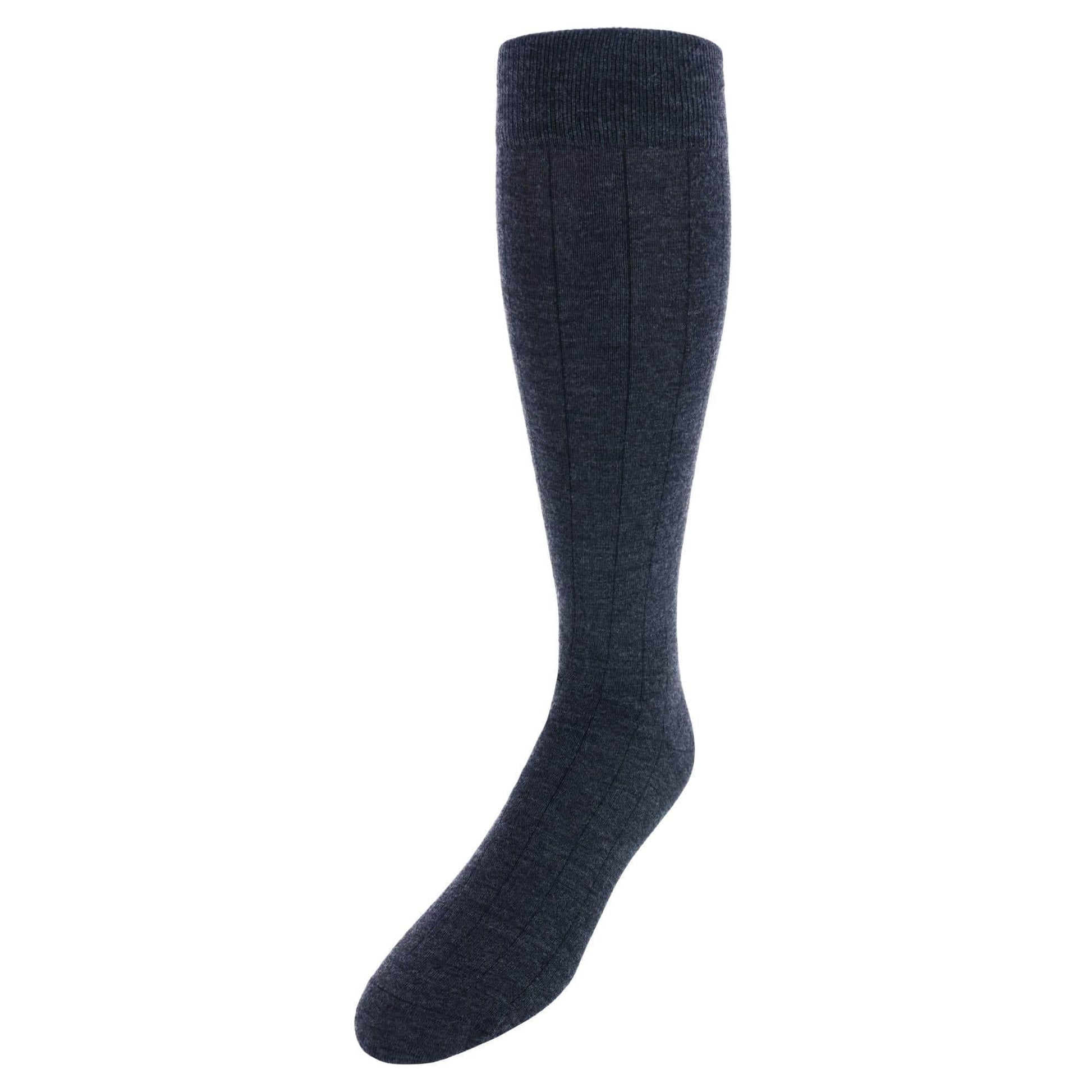 Maxwell Over The Calf Cashmere Blend Socks - Charcoal