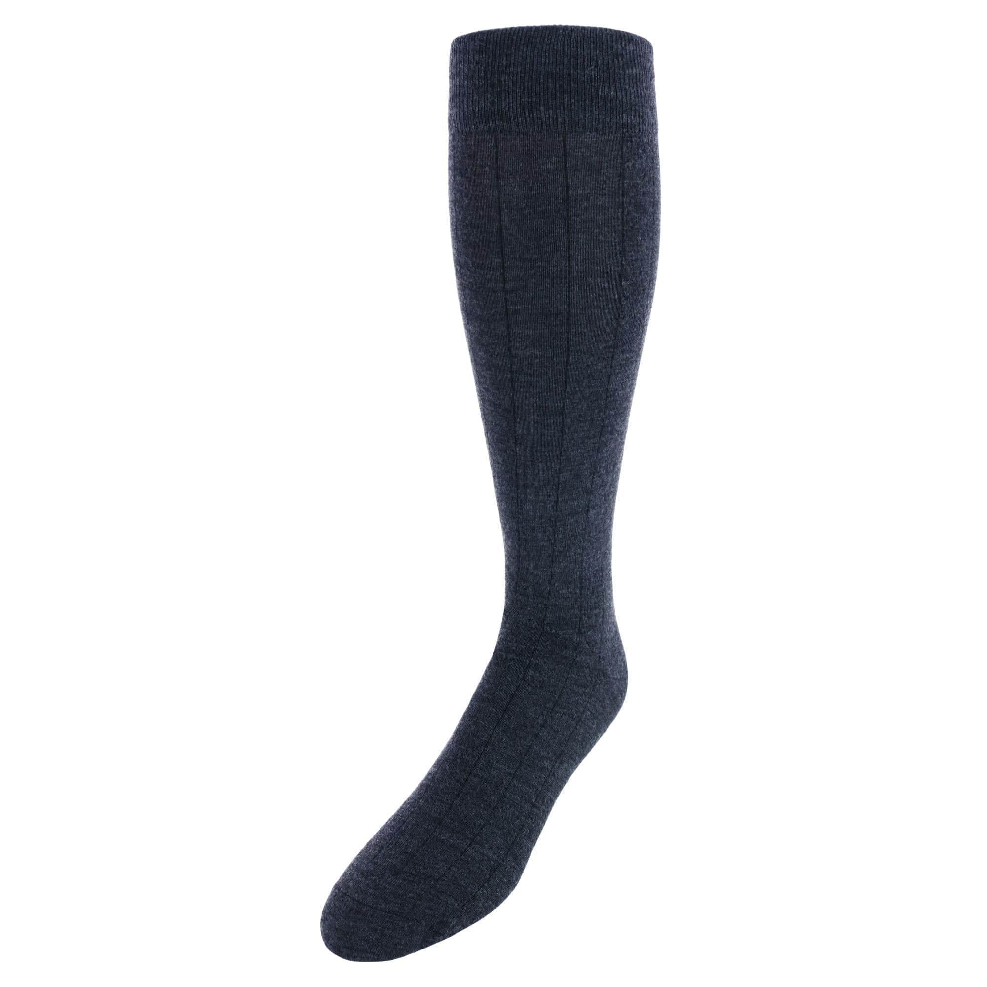 Maxwell Over The Calf Cashmere Blend Socks - Charcoal