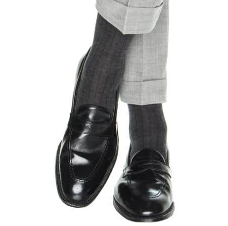 Maxwell Over The Calf Cashmere Blend Socks - Charcoal