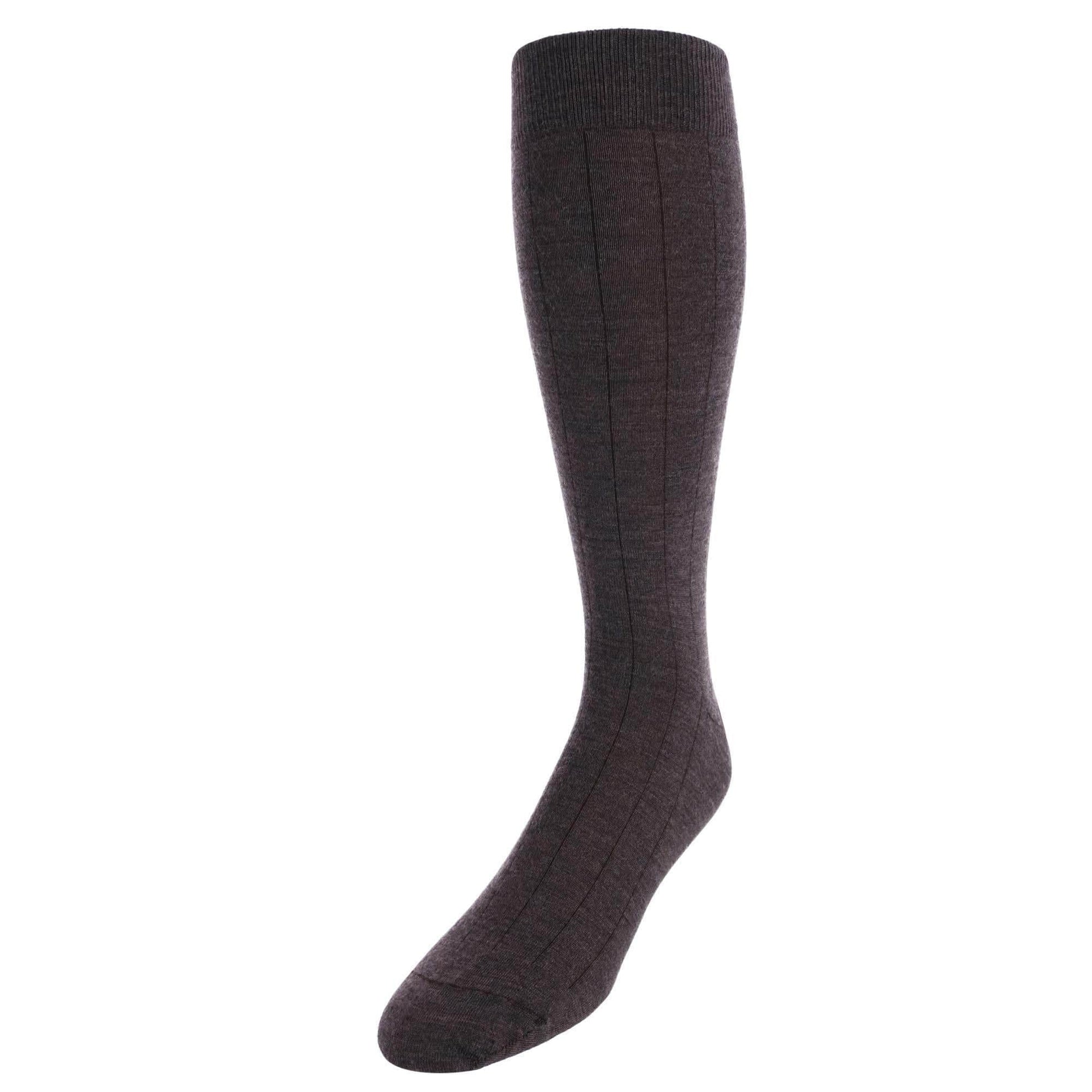 Maxwell Over The Calf Cashmere Blend Socks - Brown