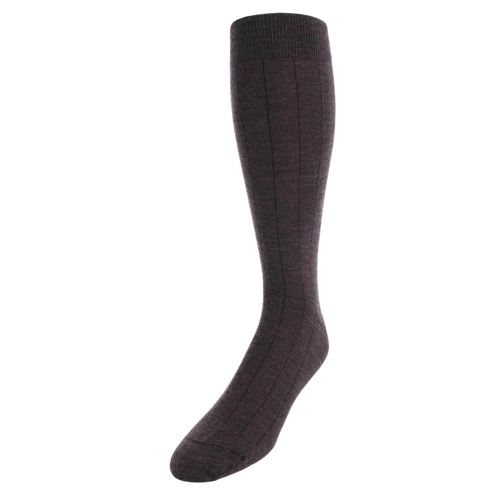 Maxwell Over The Calf Cashmere Blend Socks - Brown