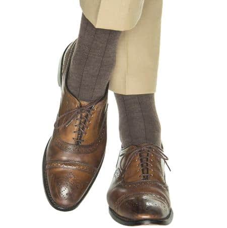 Maxwell Over The Calf Cashmere Blend Socks - Brown