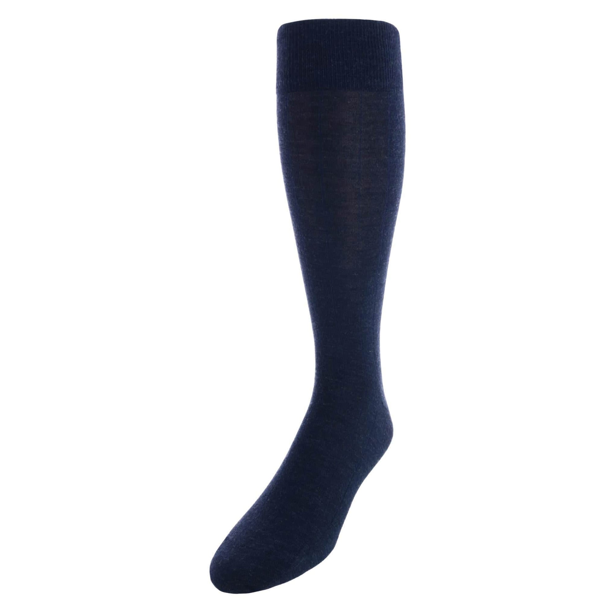 Maxwell Over The Calf Cashmere Blend Socks - Navy