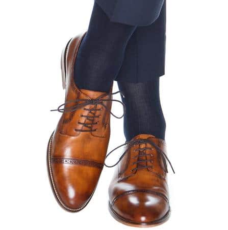 Maxwell Over The Calf Cashmere Blend Socks - Navy