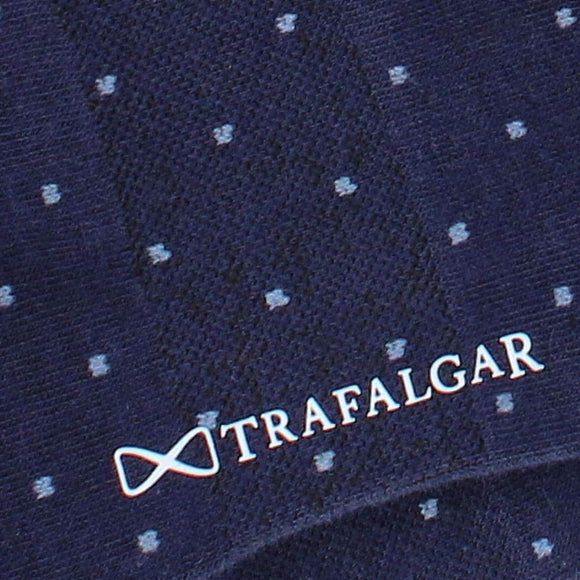 Navy with Blue Dots