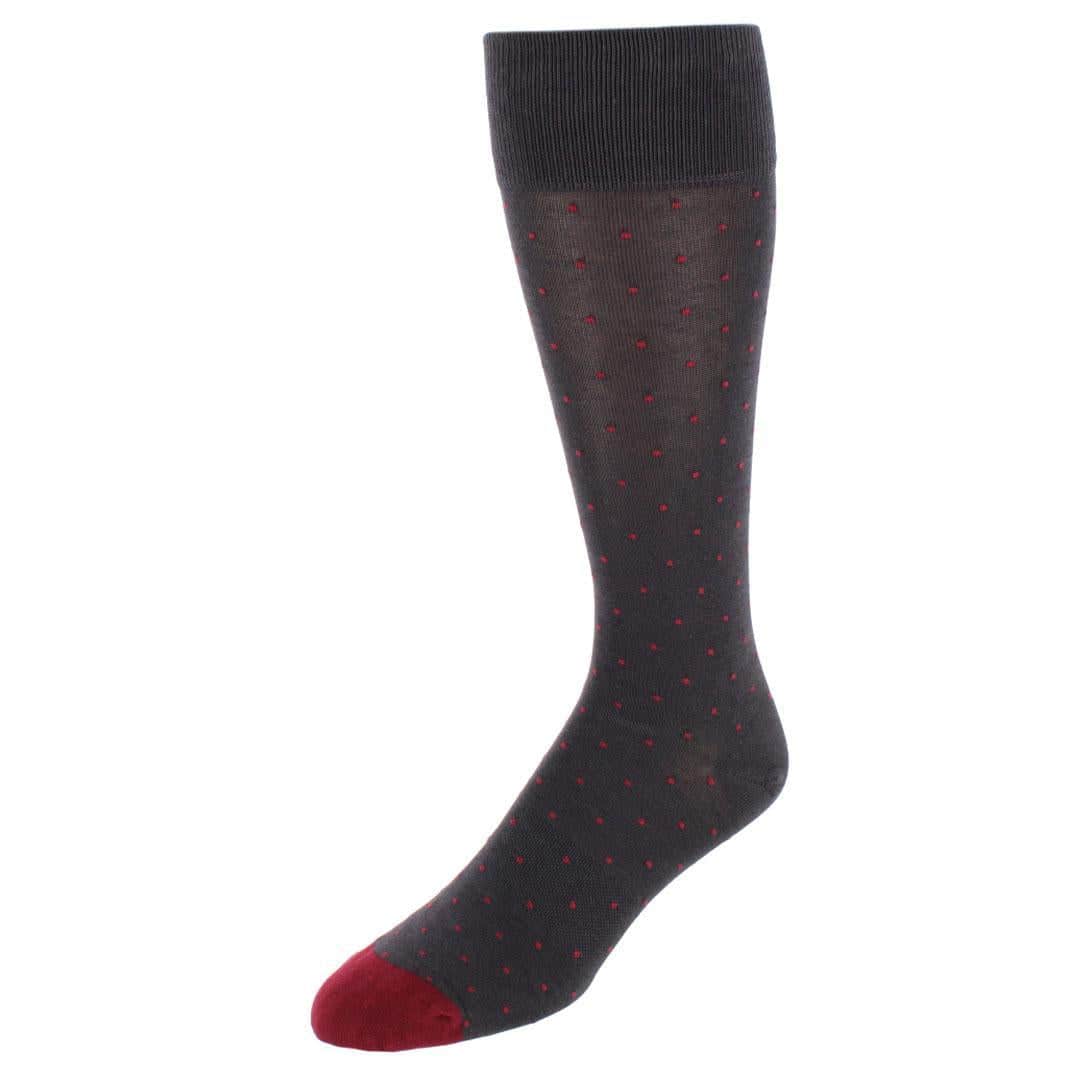 Pierre Polka Dot Mid-Calf Pima Cotton Socks (1 Pair)
