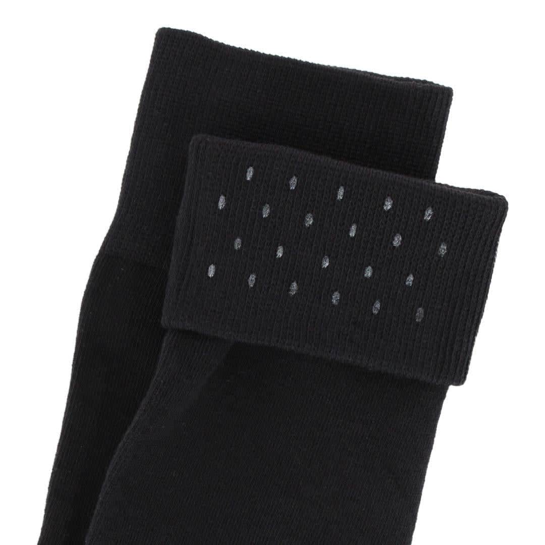 Sasha Solid Colored Mid-Calf Pima Cotton Socks (1 Pair) - Black