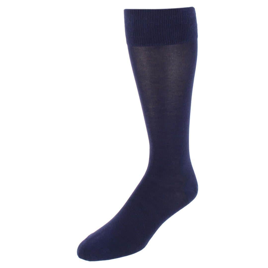 Trafalgar Men's Sasha Solid Colored Mid-Calf Pima Cotton Socks
