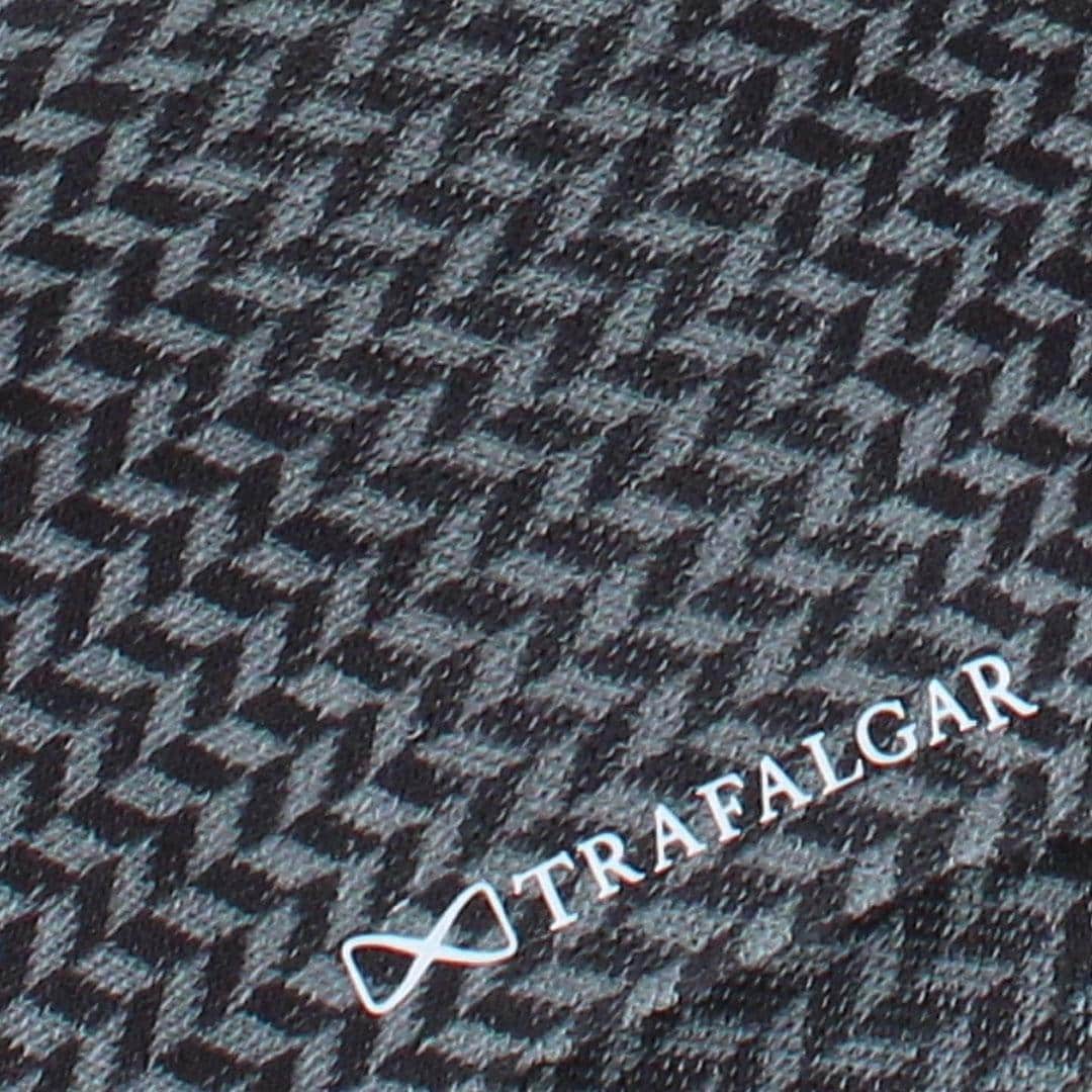 Holden Herringbone Mid-Calf Pima Cotton Socks (1 Pair) - Charcoal and Grey Herringbone