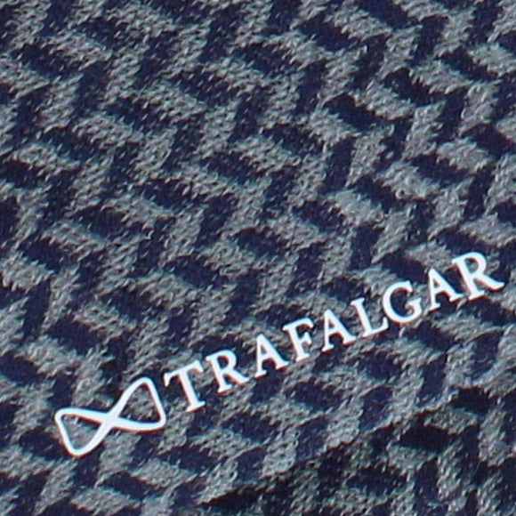 Navy Blue and Grey Herrinbone