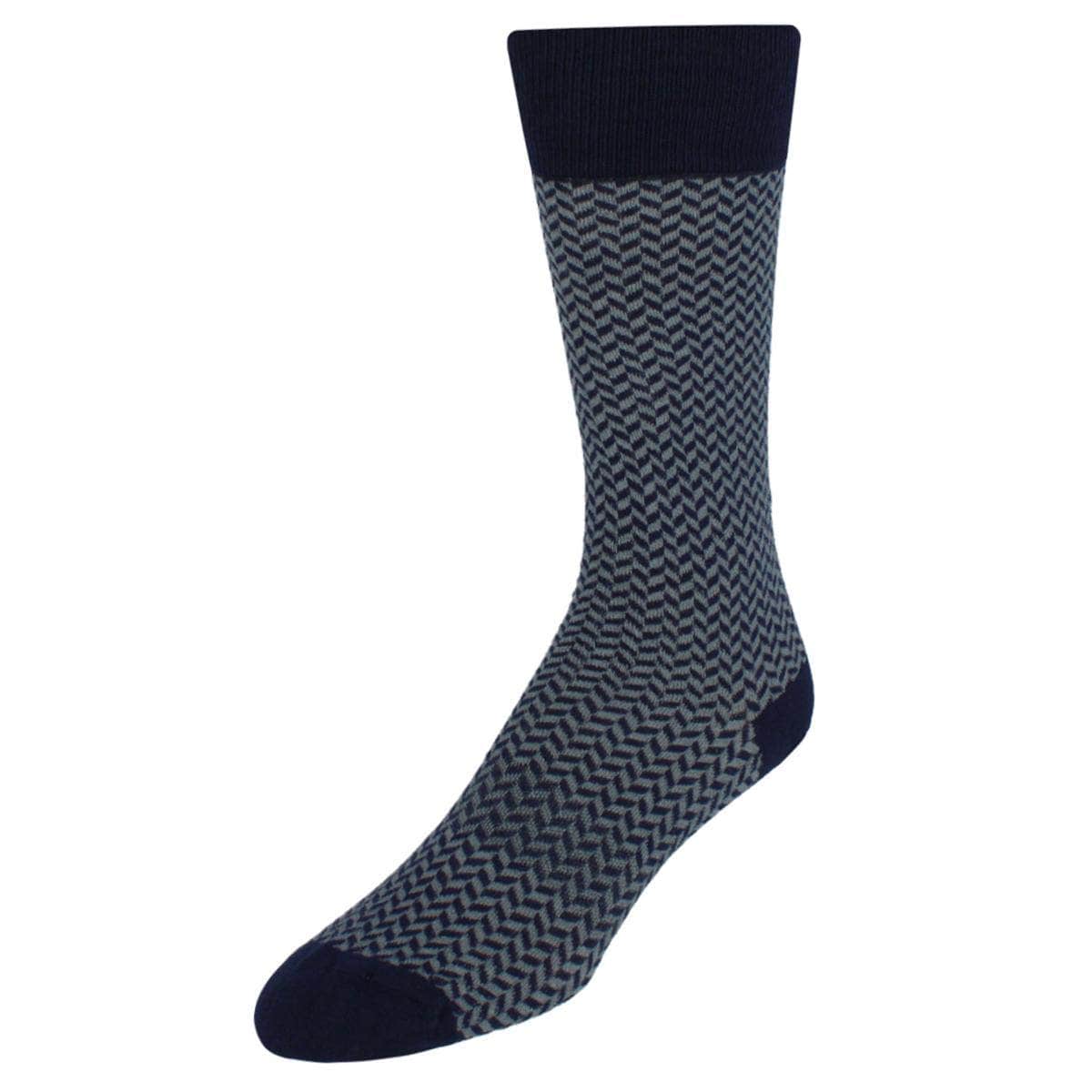 Holden Herringbone Mid-Calf Pima Cotton Socks (1 Pair)