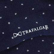 Navy Blue with Grey Dots