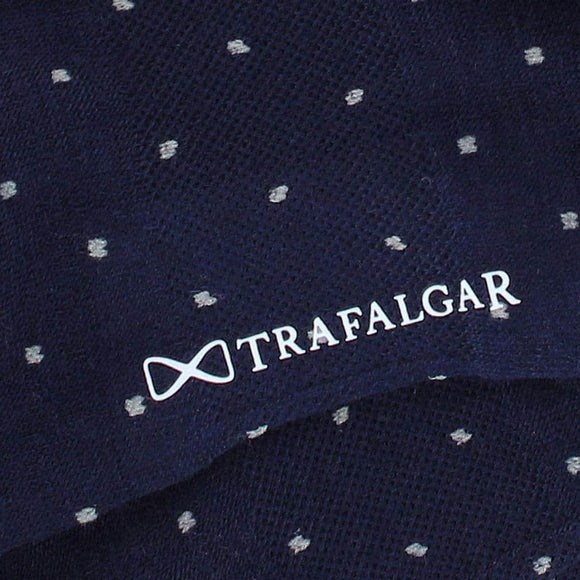 Navy Blue with Grey Dots