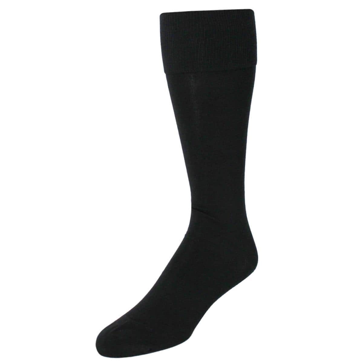 Chevalier Solid Over-The-Calf Pima Cotton Socks (1 Pair) - Black