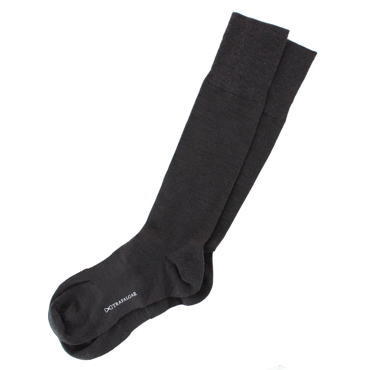 Chevalier Solid Over-The-Calf Pima Cotton Socks (1 Pair) - Charcoal