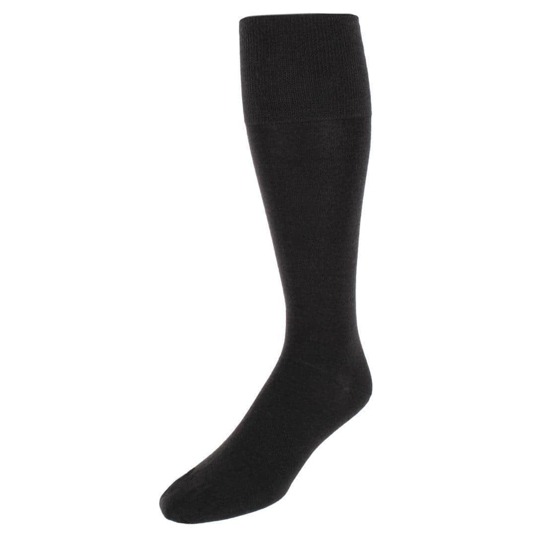 Gaston Solid Colored Over-The-Calf Merino Wool Socks (1 Pair) - Black