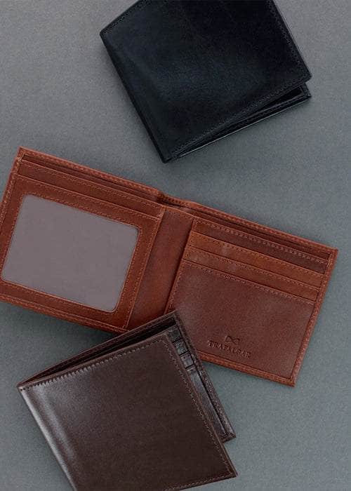 Cabot Cortina Bi-Fold Leather Wallet in three colors