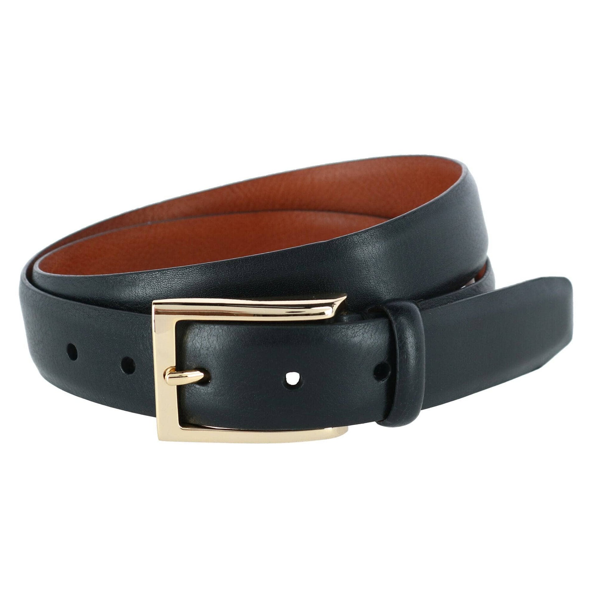 Andrew 30mm Milled Finish Leather Dress Belt