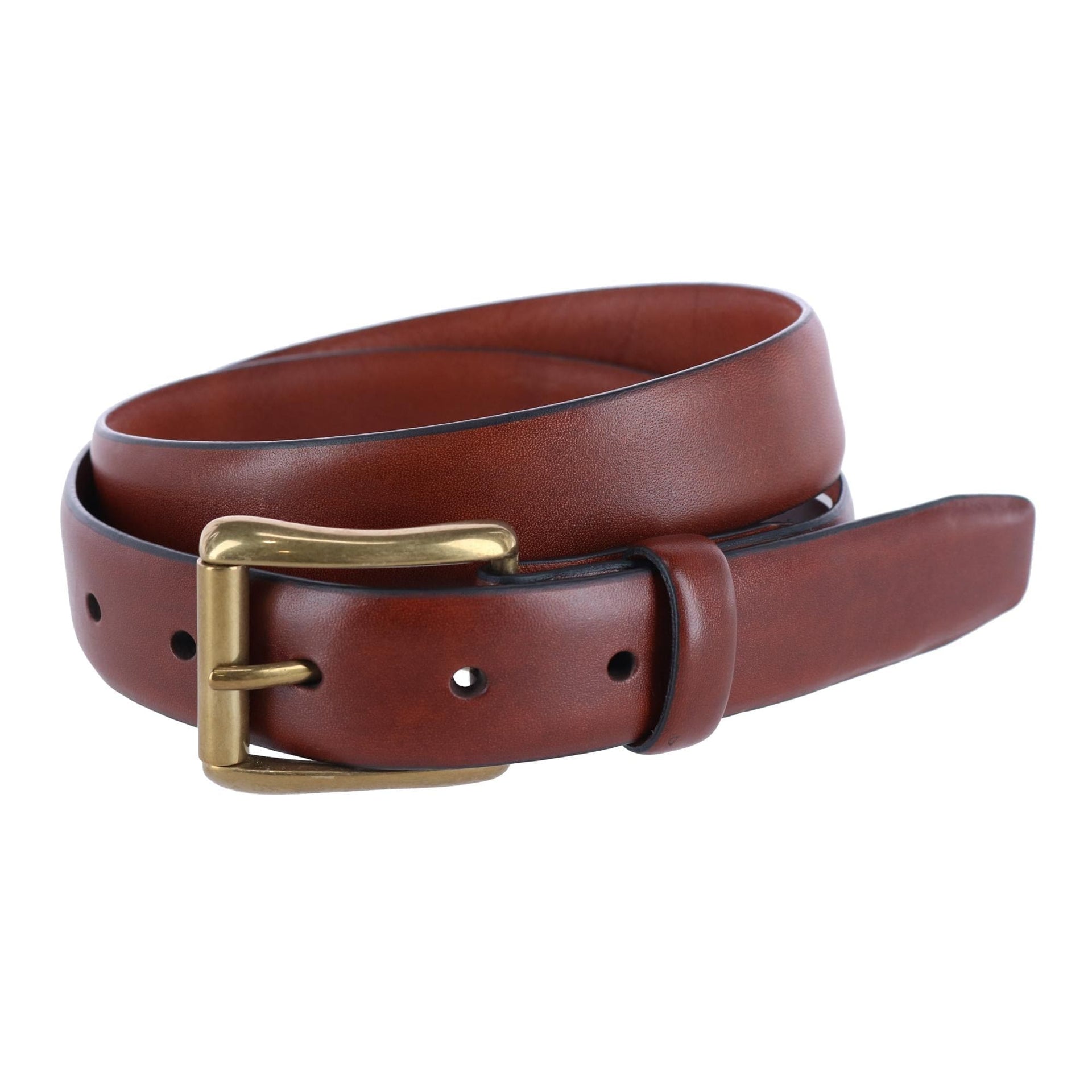 30mm Cortina Leather Belt with Solid Brass Roller Buckle