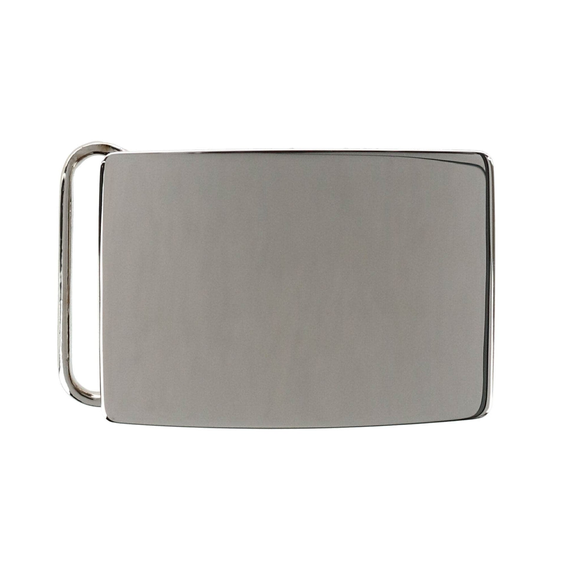 30mm Rhodium Over Solid Sterling Silver Compression Belt Buckle by  Trafalgar Men's Accessories