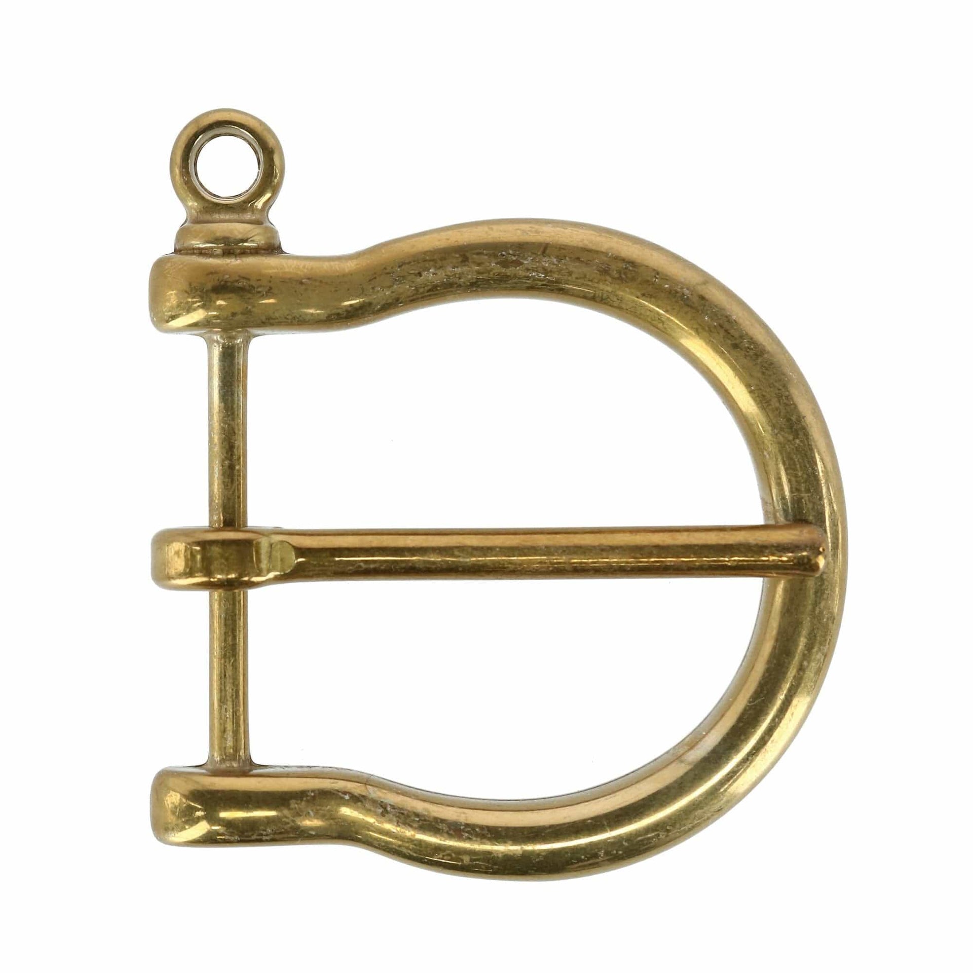 35mm Distinguished Rounded Solid Brass Harness Belt Buckle by