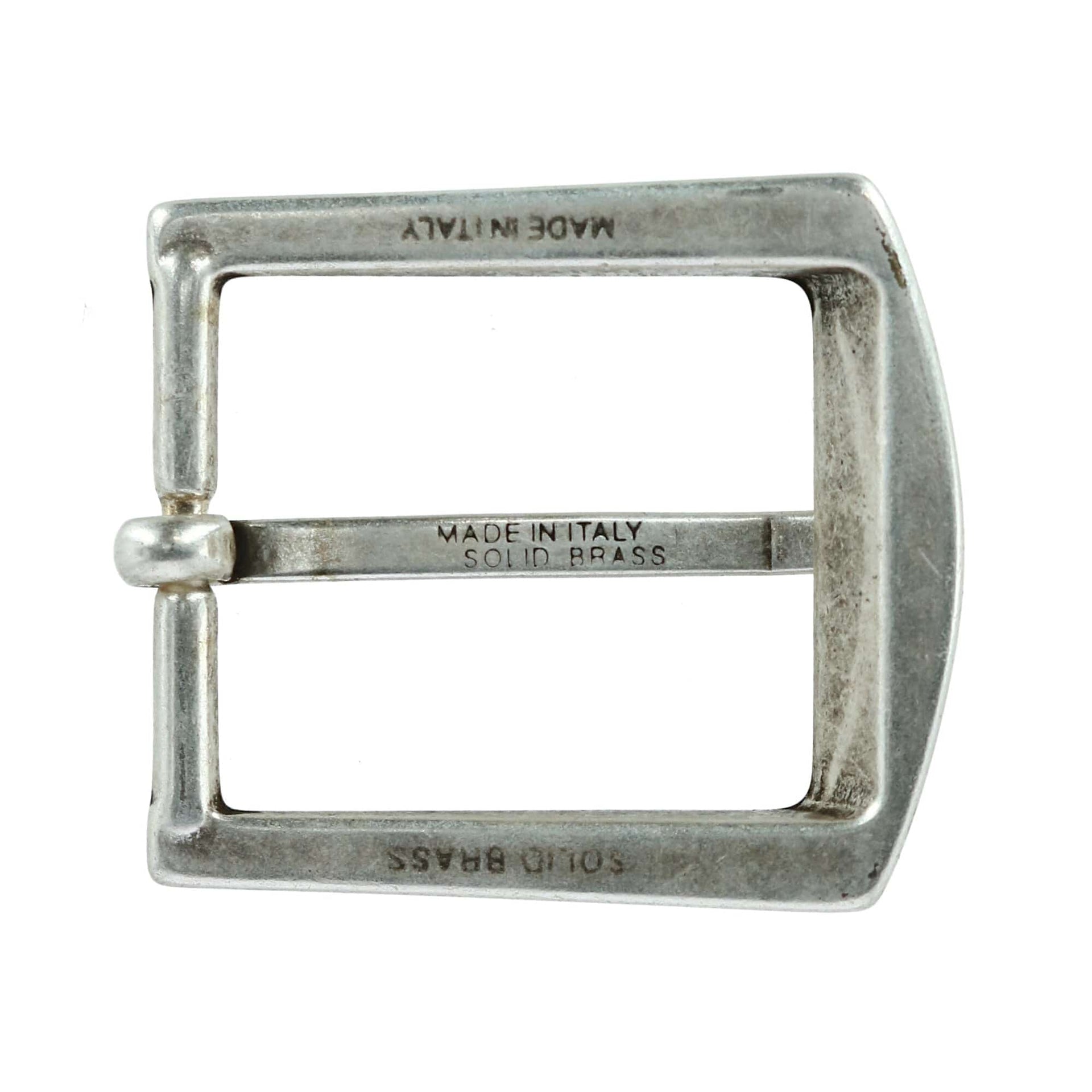 32mm Square Bubble Edge Solid Brass Harness Belt Buckle by